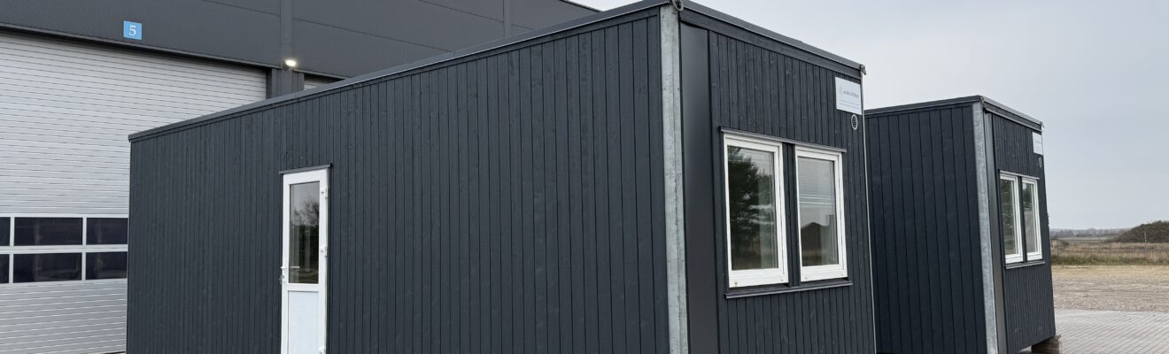 Udvendigt billede af kontorpavillon