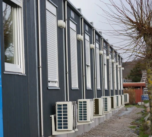 Pavillon til beboelse set fra bagsiden