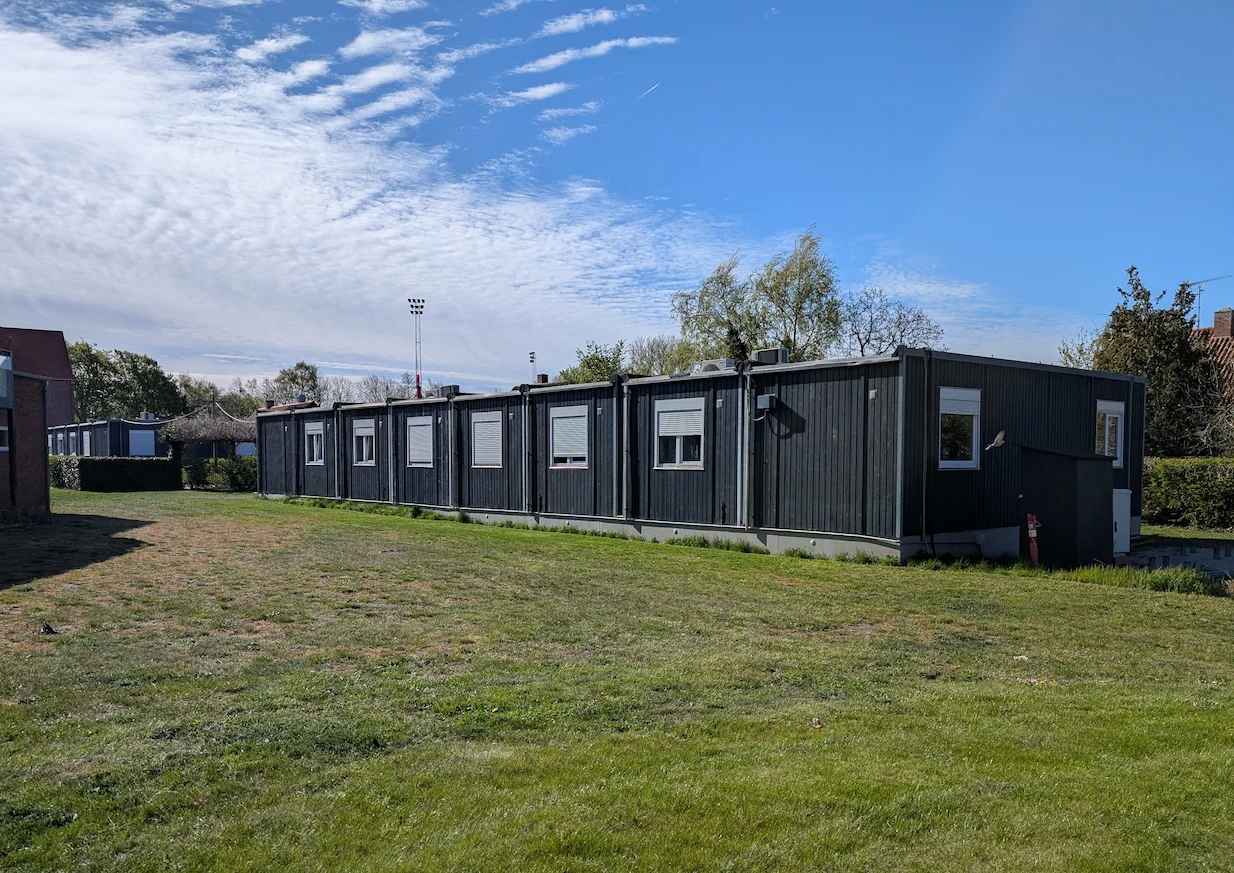 Pavillon til beboelse set bagfra